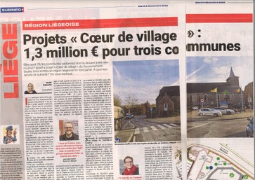Appel à projets "Coeur de village" - Coupure de presse - La Meuse 06/12/2022 - 1