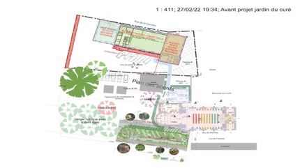 Plan réalisé par Jean Glaude (Les Amis de Saint-Martin) pour la Fabrique d'église, après concertation avec l'ADL